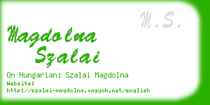 magdolna szalai business card